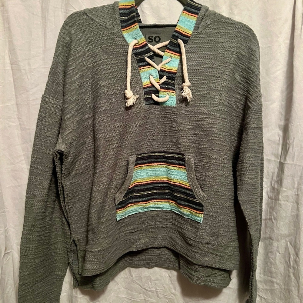 SO Green and Multicolor Women's Hoodie